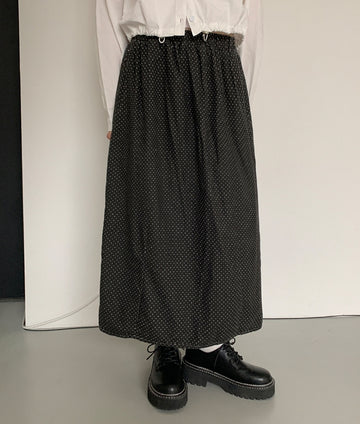 Doito Banding Dot Long Skirt